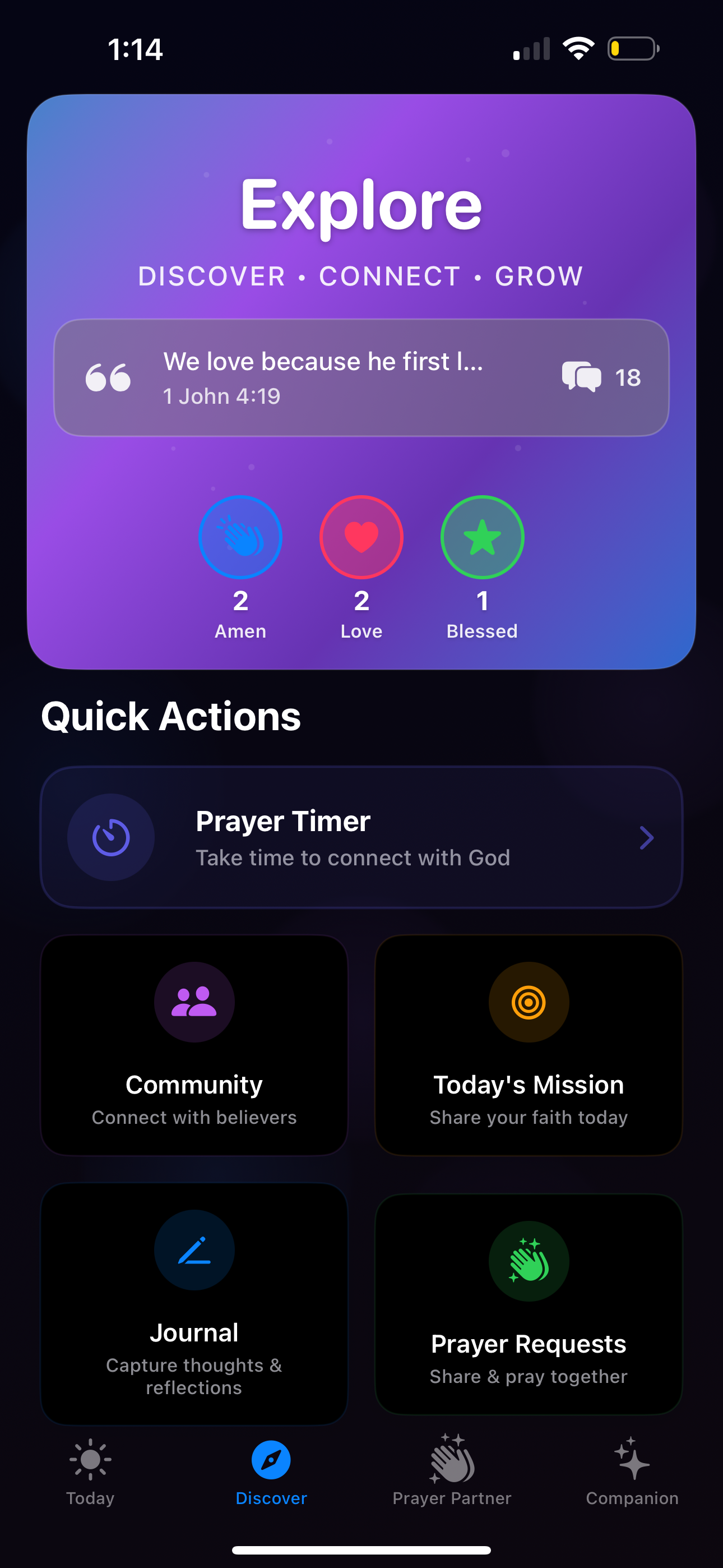 WalkTogether App Screenshot - Dark Mode